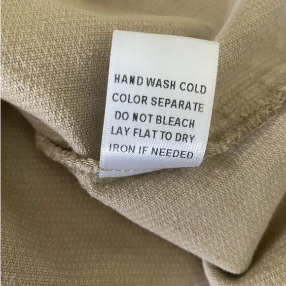 Le Lis Women‎ Top M Beige Collared 1/4 Zip Popover Corduroy Shacket Gorpcore - Picture 12 of 16